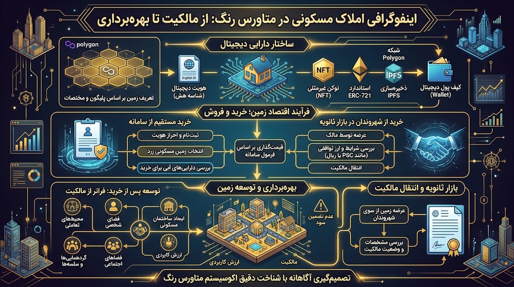 املاک مسکونی در متاورس رنگ؛ از مالکیت دیجیتال تا ساخت‌وساز و بهره‌برداری مجازی